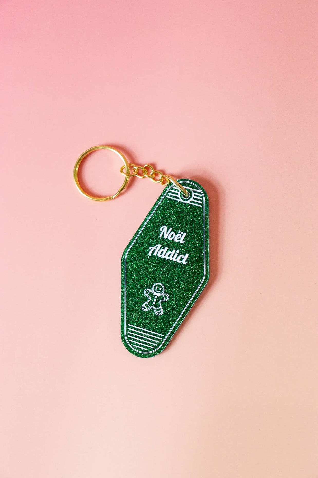 Porte clés Noël Addict: Paillettes vertes