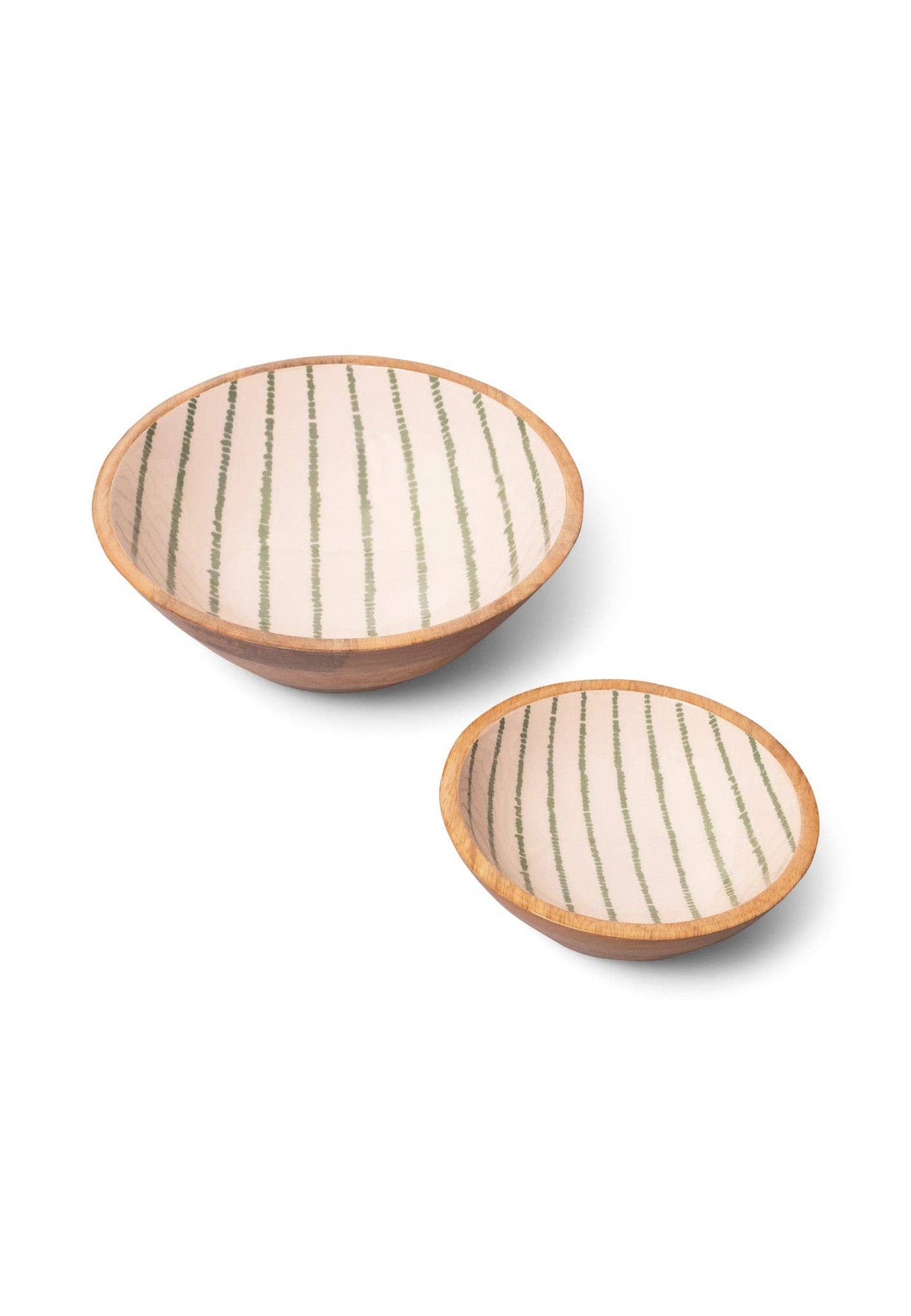 Bol en bois de manguier SINGITA | grand modèle: Rayure citron / OS