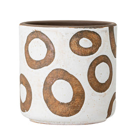 Avo Pot de fleurs déco, Blanc, Terre cuite