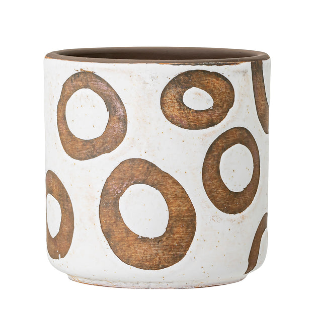Avo Pot de fleurs déco, Blanc, Terre cuite