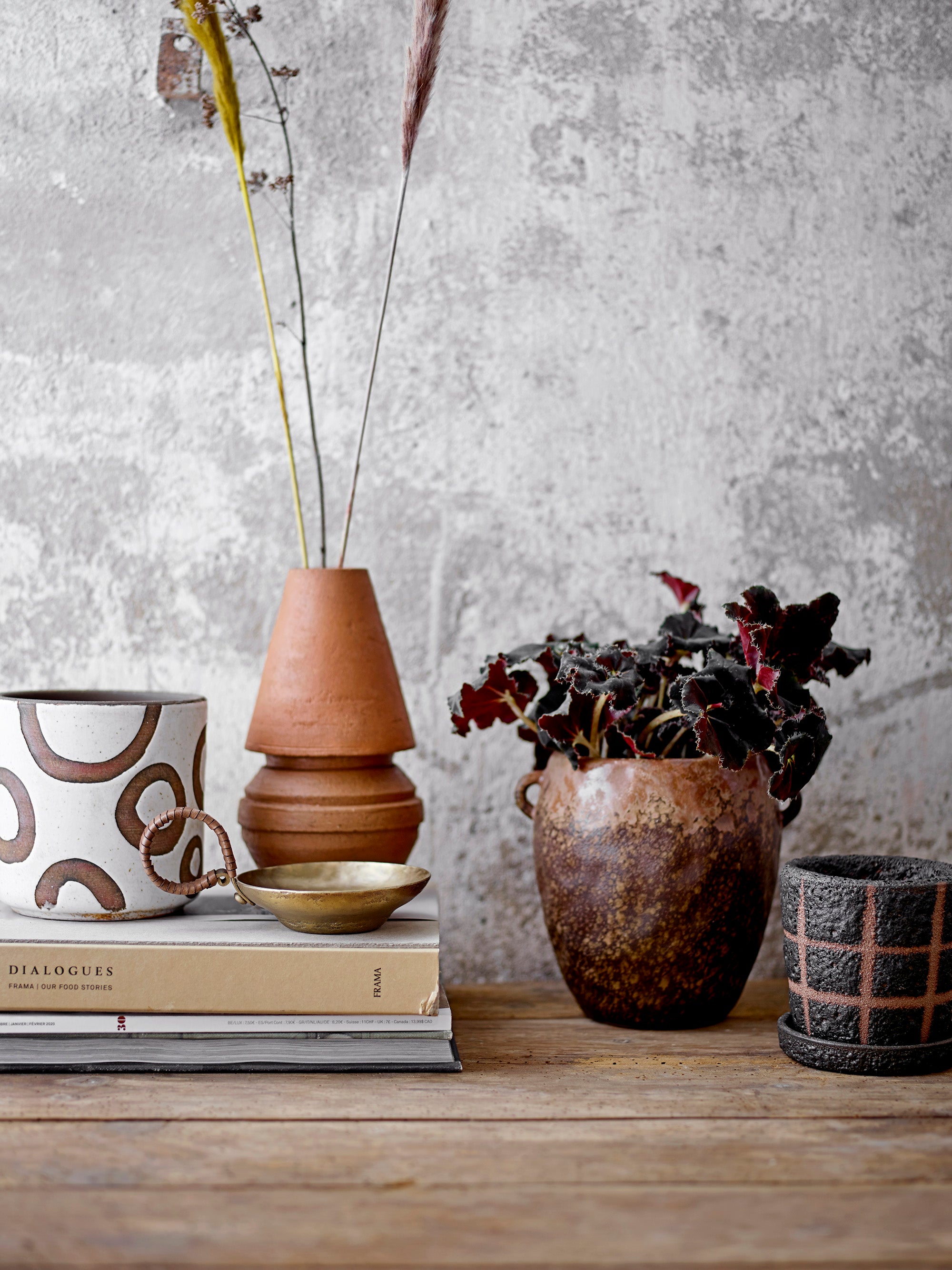 Avo Pot de fleurs déco, Blanc, Terre cuite