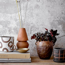 Avo Pot de fleurs déco, Blanc, Terre cuite