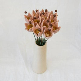 Tulipe en céramique diamètre env. 2,5 x 3,5 cm | tige 20 cm: Blanc