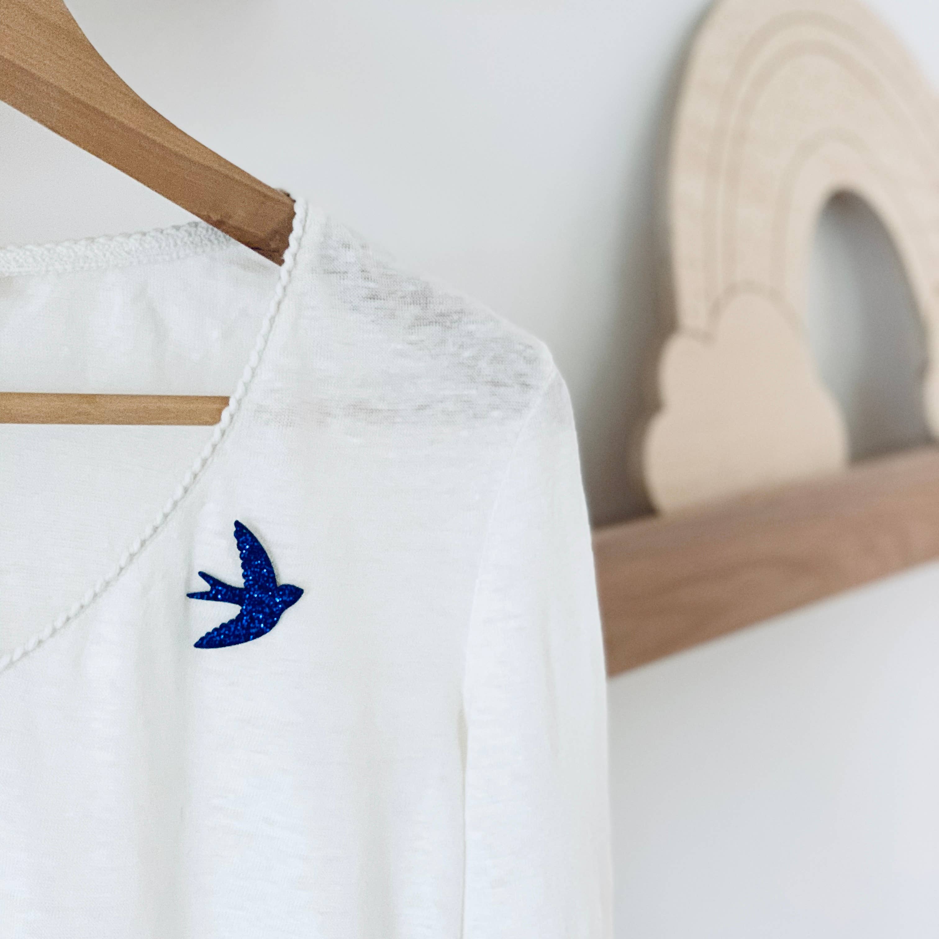 Pin's en paillettes - Hirondelle: Multi