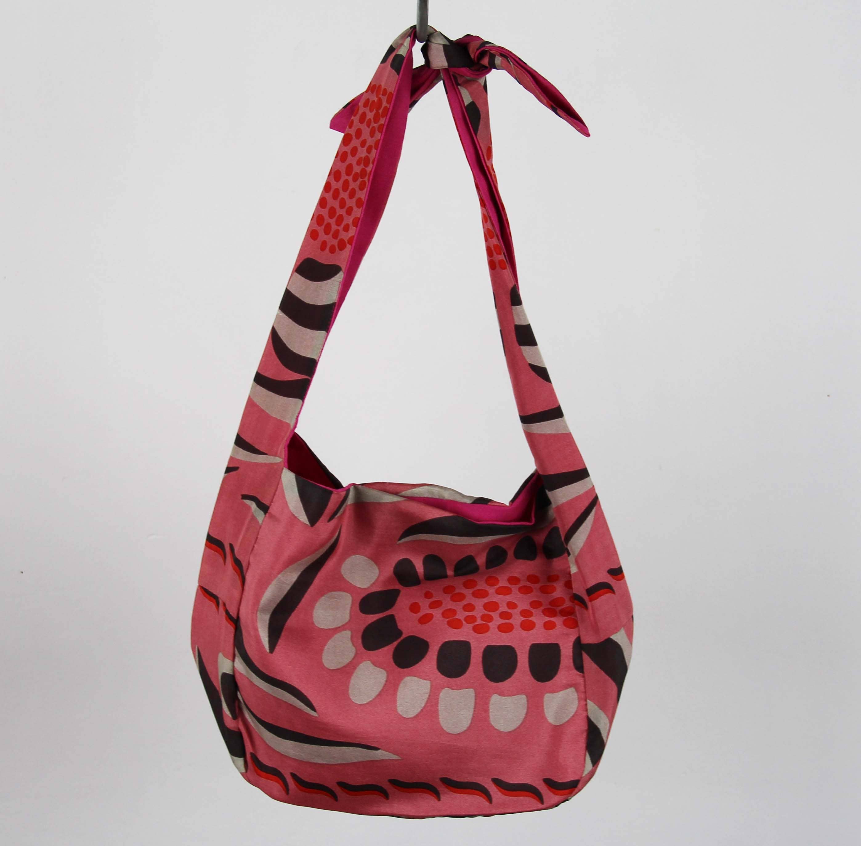 Sac Bobby en Soie Forget me not Rose