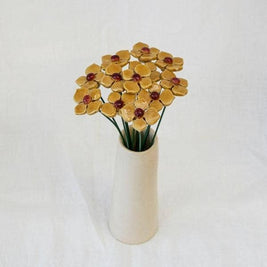 Hortensia en céramique diamètre env. 3 cm | tige 20 cm: Blanc