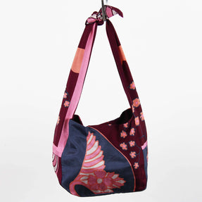 Sac Bobby en Soie Agami Bordeaux