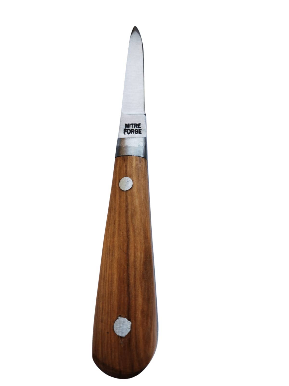 Lancette à huîtres avec manche en bois d'olivier résistante