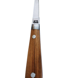 Lancette à huîtres avec manche en bois d'olivier résistante