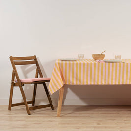Nappe en jacquard Maglia Raya Rosa et Yema: 300 x 160 cm