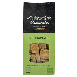 Biscuits salés - ail & romarin - BIO (SACHET 100g)
