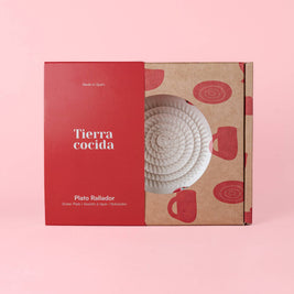 Plaque râpe à ail en céramique - Moyenne Rouge et Bleue - Pomodoro: AVEC EMBALLAGE