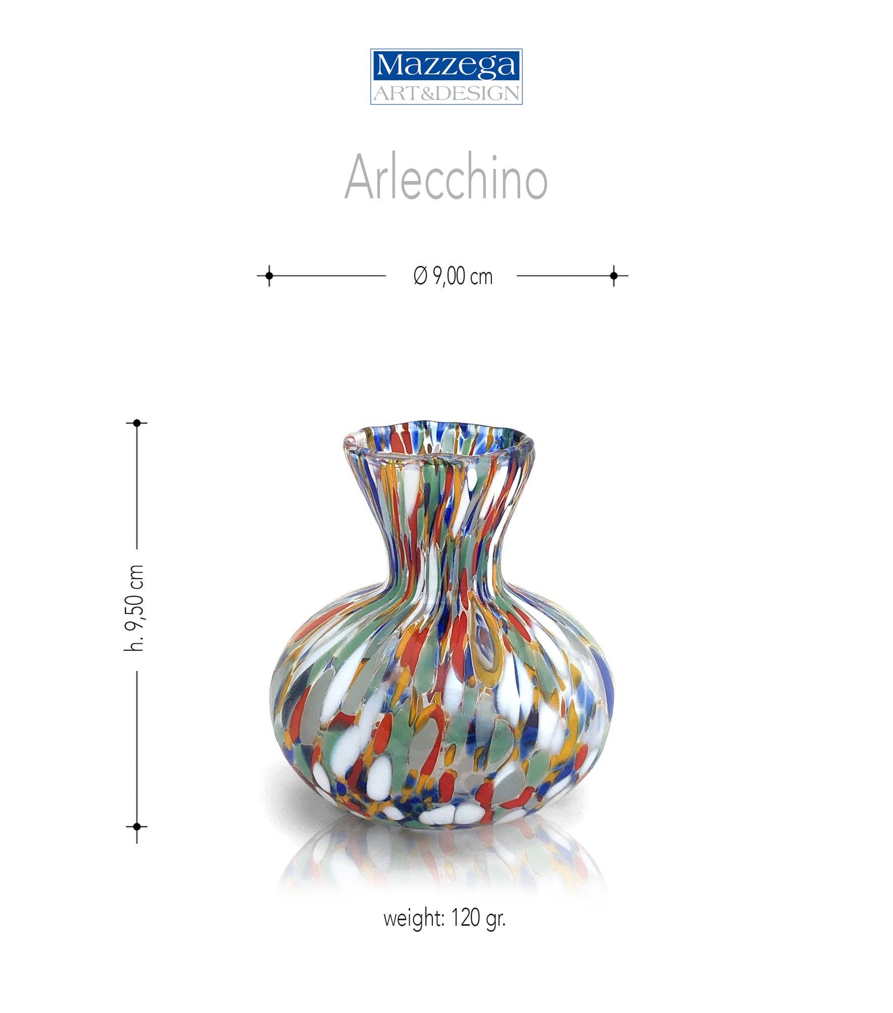 Petit vase en verre coloré « The Colors of Murano » CLASSIC