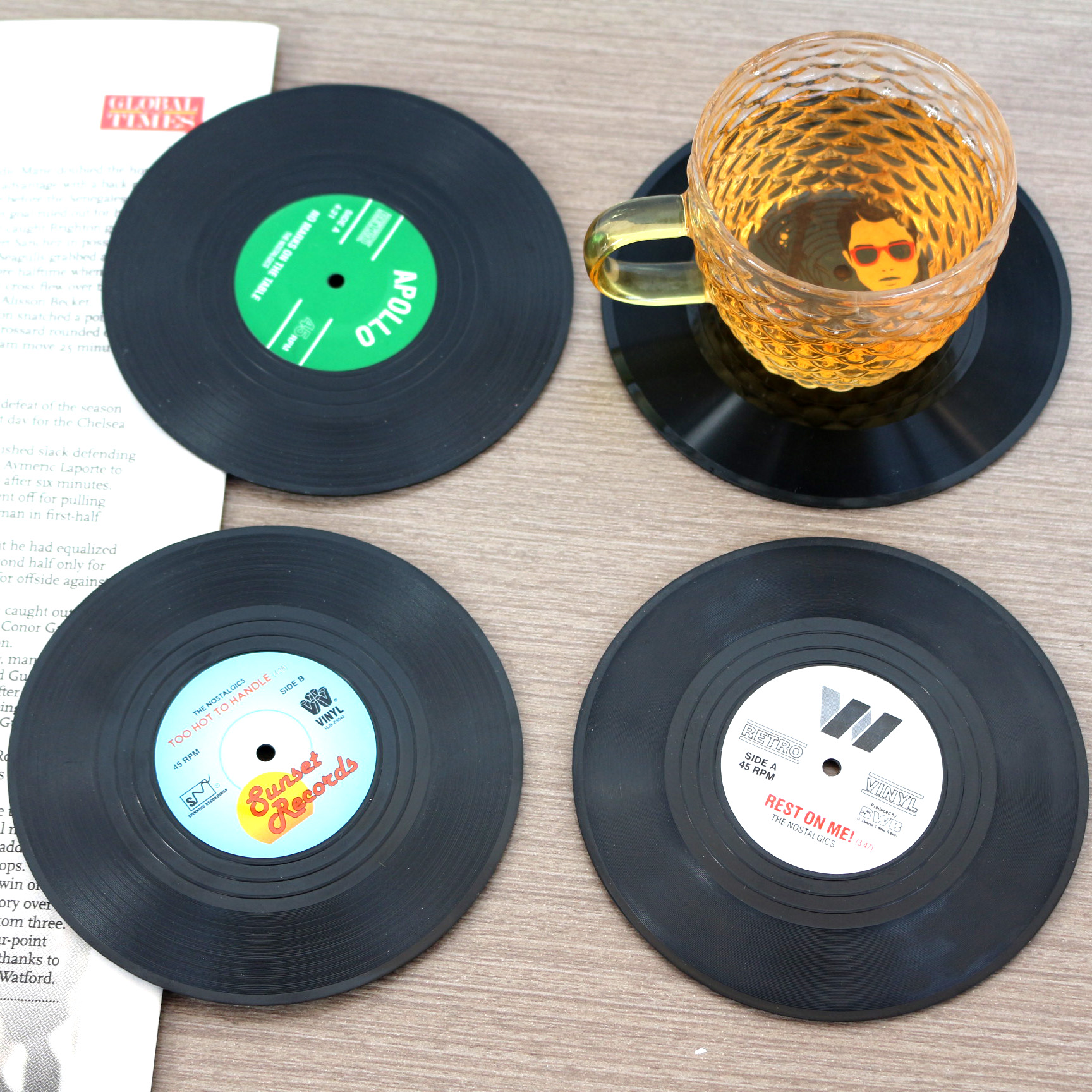 Dessous de verre LP - Boîte de 6 pièces