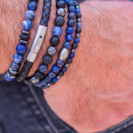 Enam mix bleu et noir: XL- 20 cm