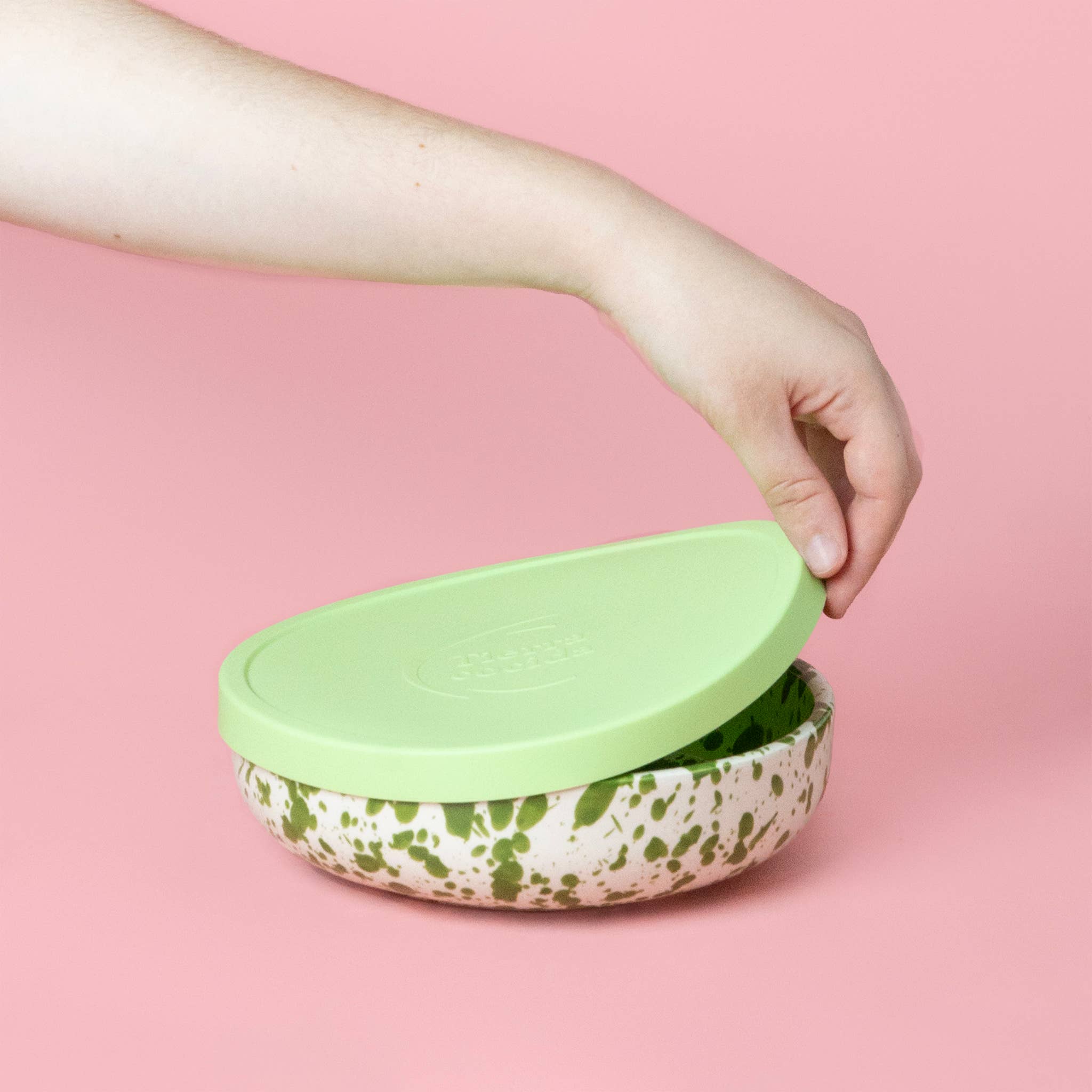 Assiette râpe-ail - Grande céramique verte - Vert mousse
