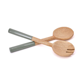Couverts à salade KISHA en bois de manguier: Sauge / OS