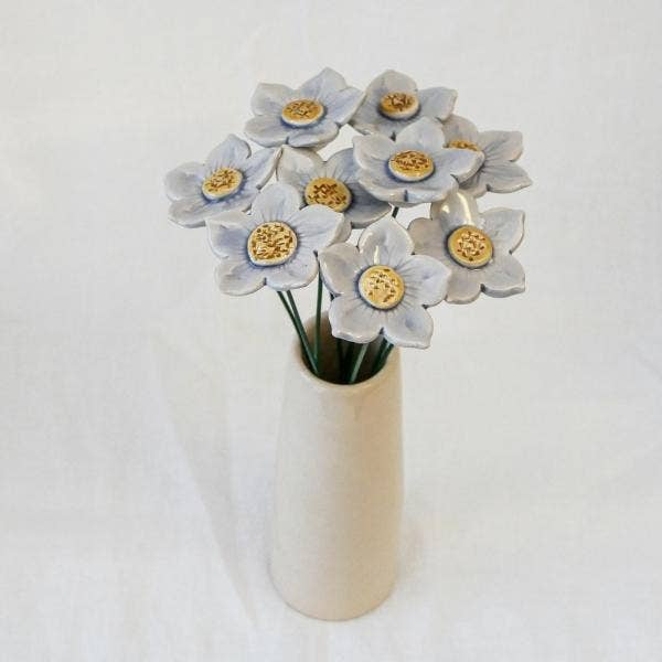 Pétunia en céramique, diamètre env. 4-4,5 cm, tige 20 cm: Rouge