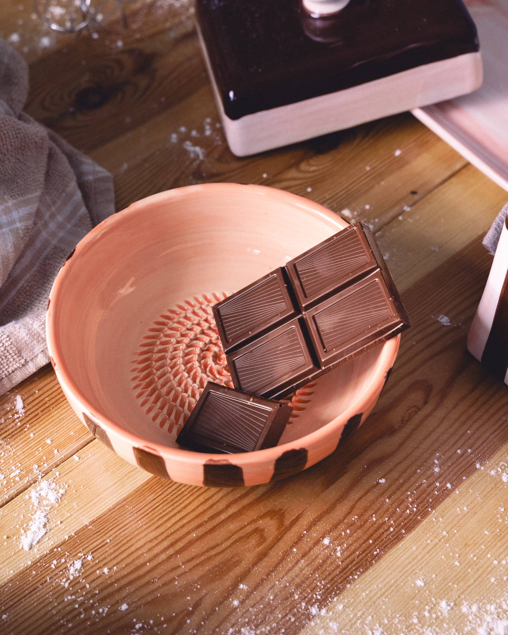Râpe à ail - Céramique - Grand chocolat