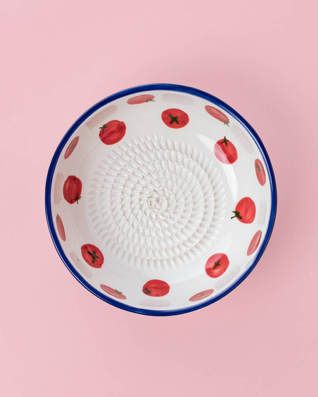 Plaque râpe à ail en céramique - Moyenne Rouge et Bleue - Pomodoro: AVEC EMBALLAGE