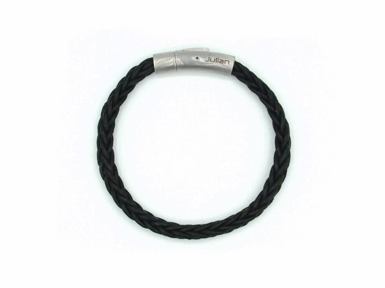 Bracelet homme Valo noir - 6 mm: L- 19 cm