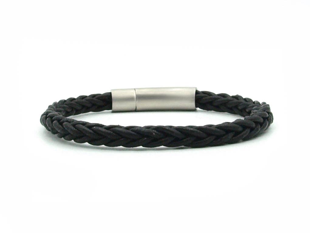 Bracelet homme Valo noir - 6 mm: XL- 20 cm