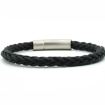 Bracelet homme Valo noir - 6 mm: L- 19 cm