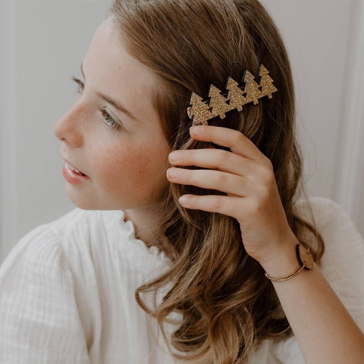 Barrette Clip - Sapin: Rose