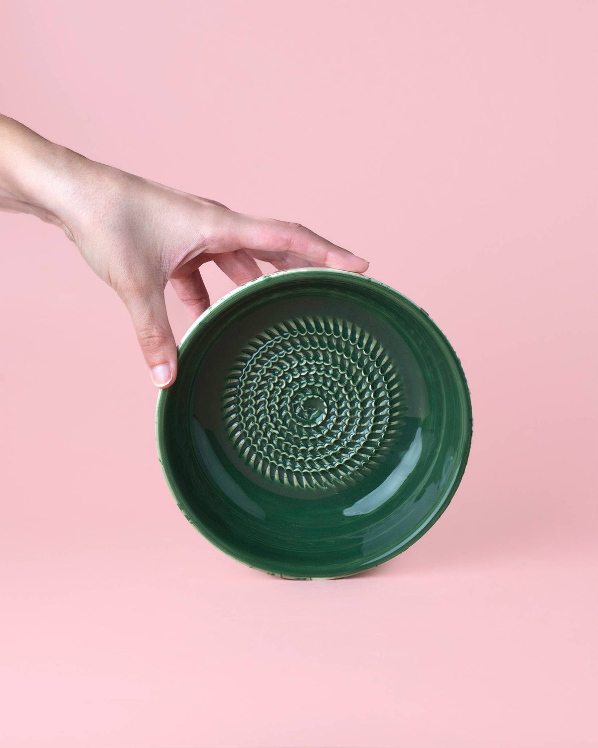 Râpe à ail - moyenne, en céramique, vert jade