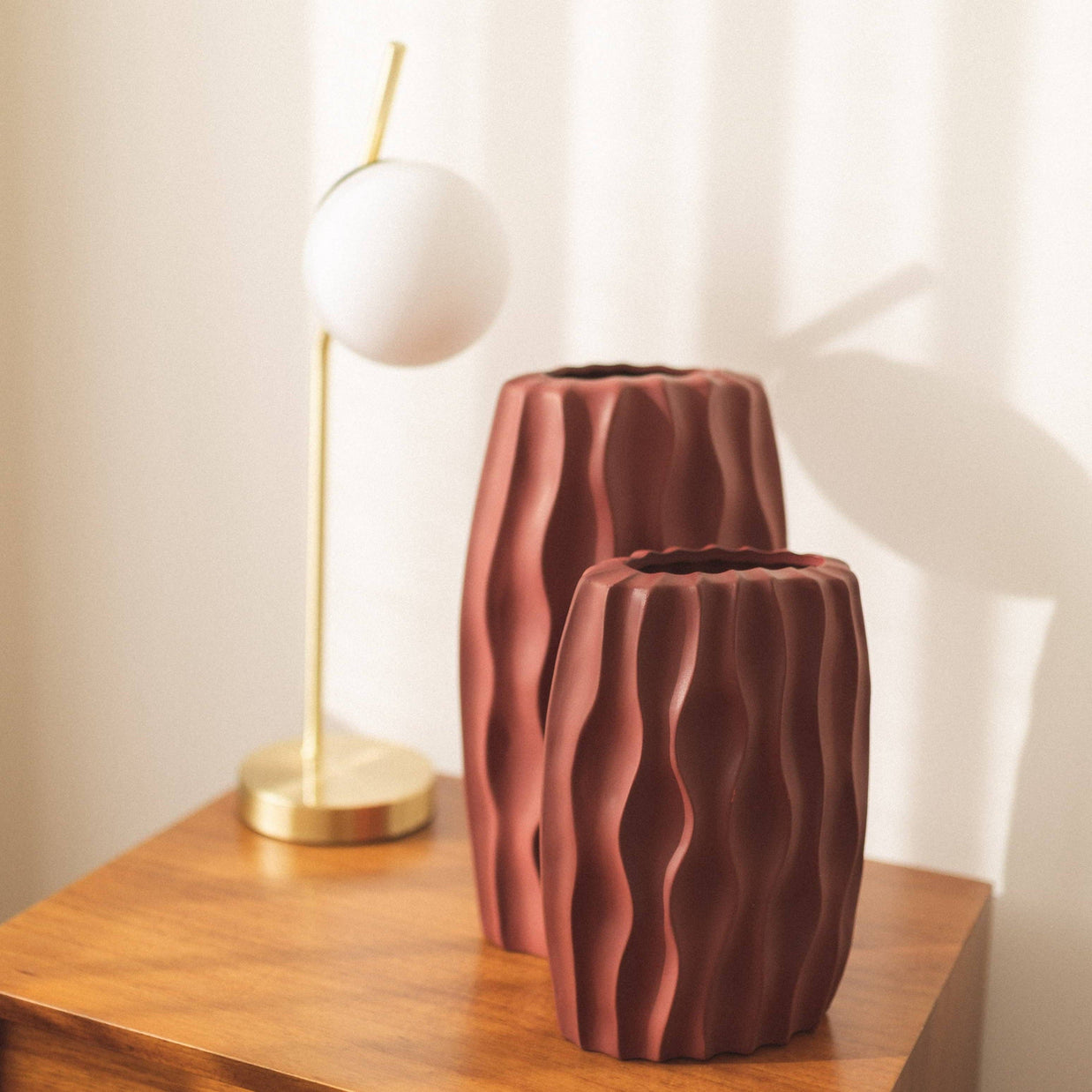 Vase Sidney Moutarde petit, 27cm X 20 cm - Ondas e Planaltos