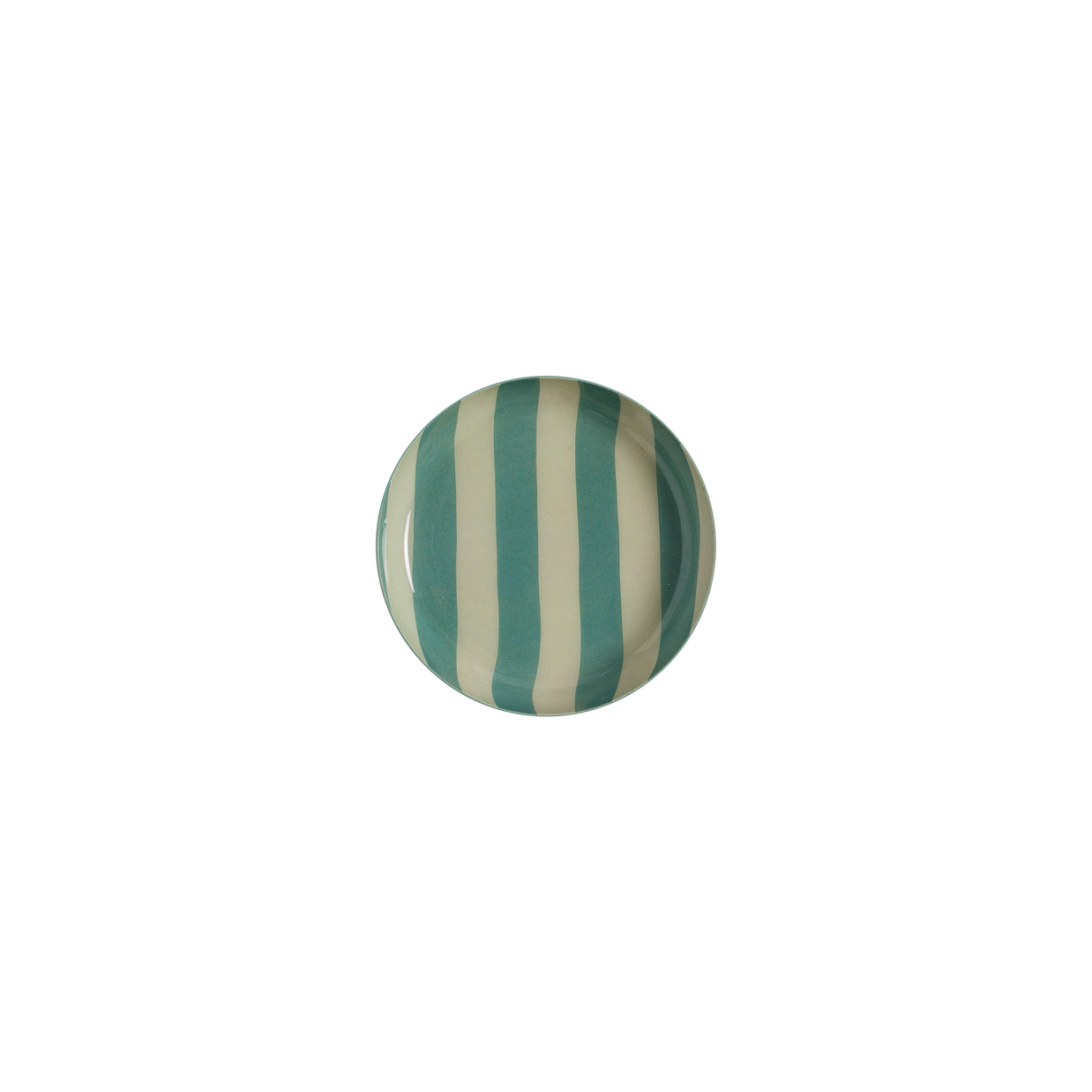 Plateau Rondo 10 cm - Rayures Emeraude