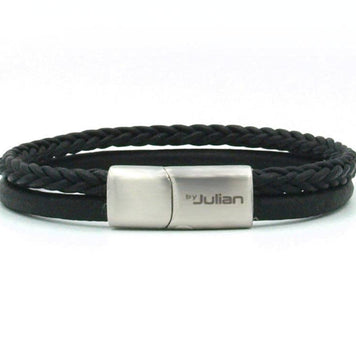 Bracelet homme Semarang mix noir - 4 mm: XL- 20 cm