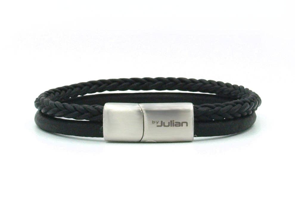 Bracelet homme Semarang mix noir - 4 mm: L- 19 cm
