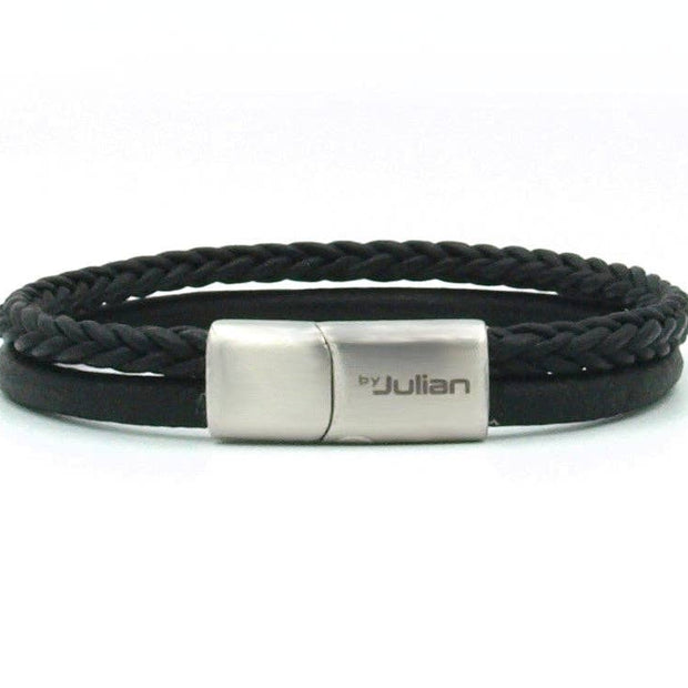 Bracelet homme Semarang mix noir - 4 mm: L- 19 cm