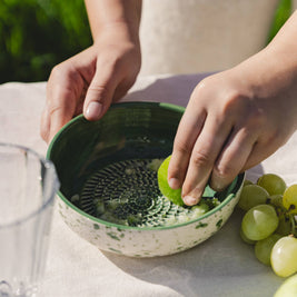 Râpe à ail - moyenne, en céramique, vert jade