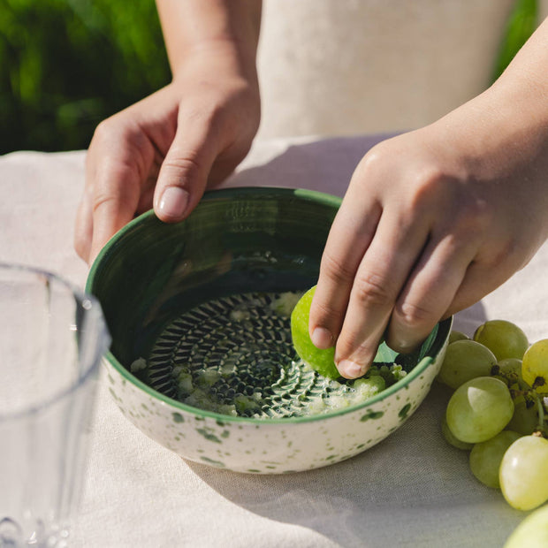Râpe à ail - moyenne, en céramique, vert jade
