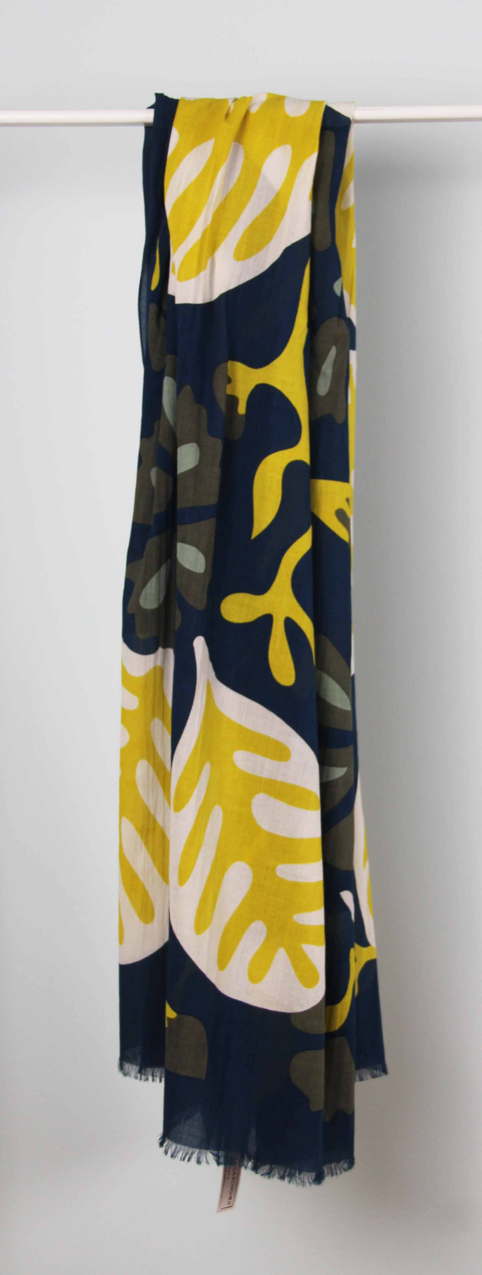 Foulard Coton Bio Equateur Marine