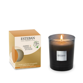 Bougie parfumée initiale - Ambre & Vanille étoilée - rechargeable - 180g