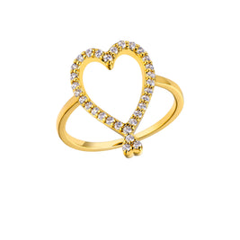 BAGUE - TWIN HEARTS OR - Taille 54