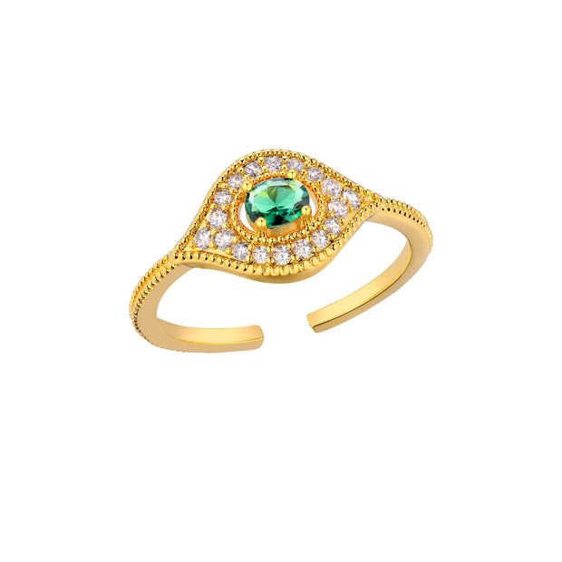 BAGUE - GREEN MAJESTIC EYE