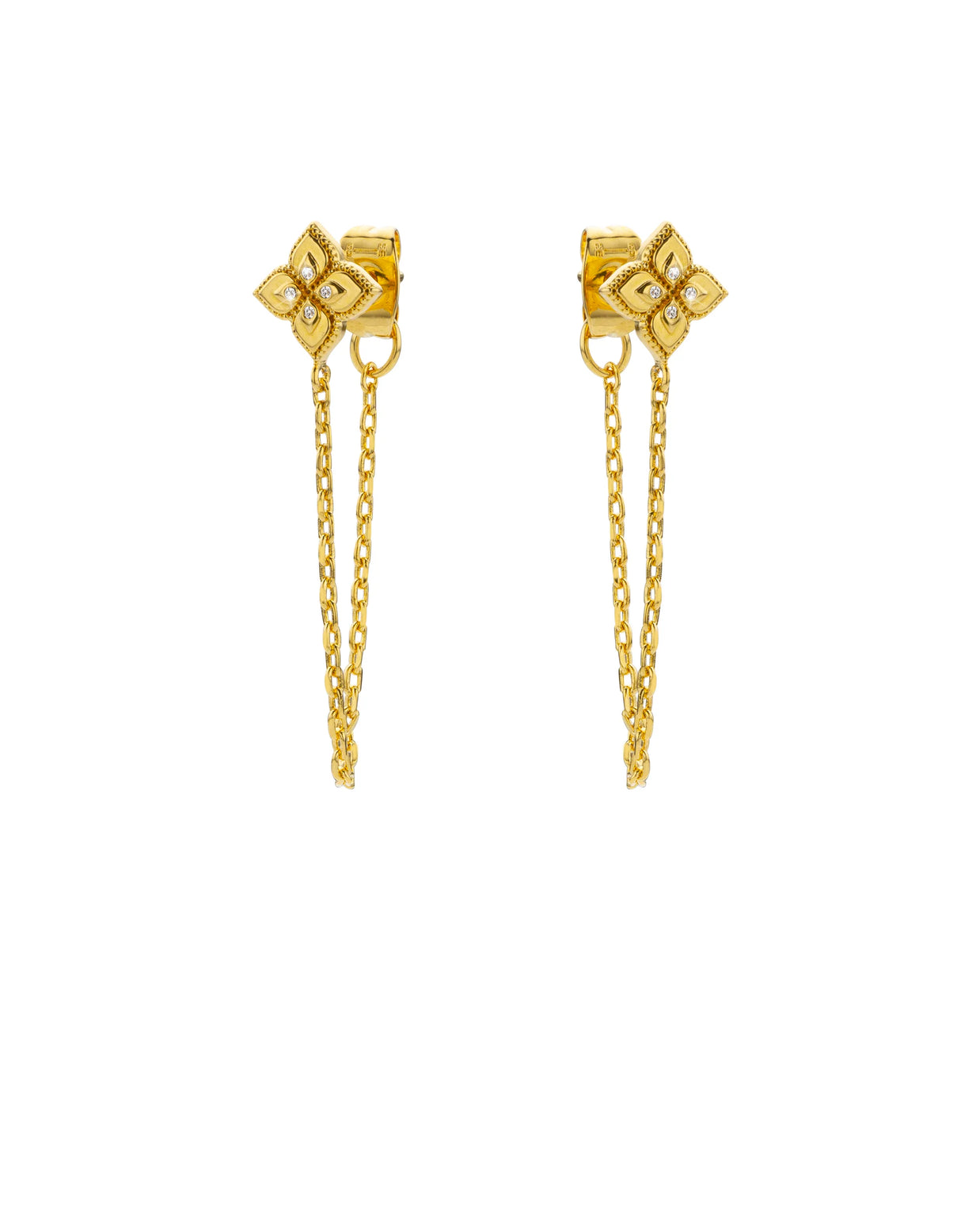 BOUCLES D'OREILLES - LOTUS CHAIN