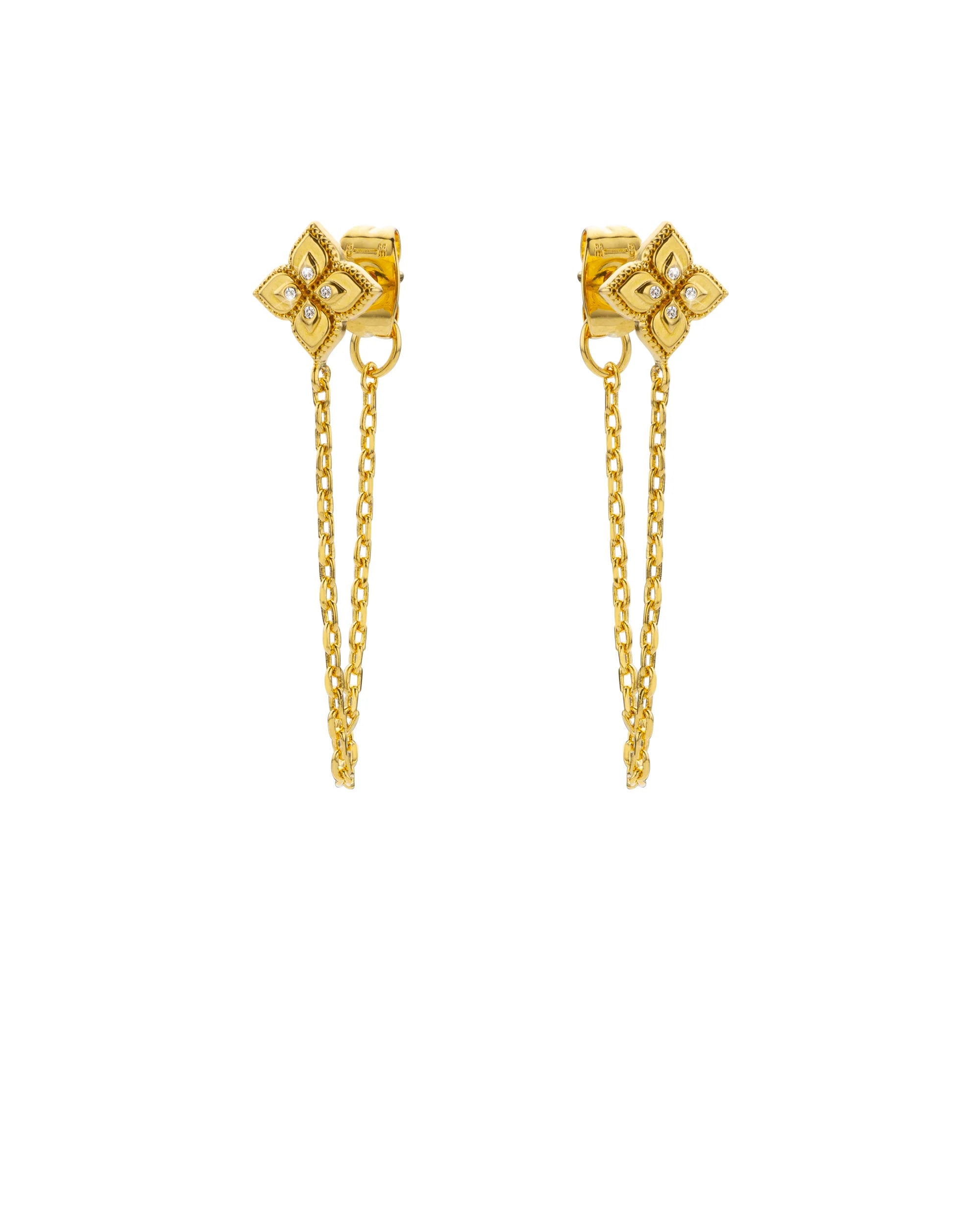 BOUCLES D'OREILLES - LOTUS CHAIN