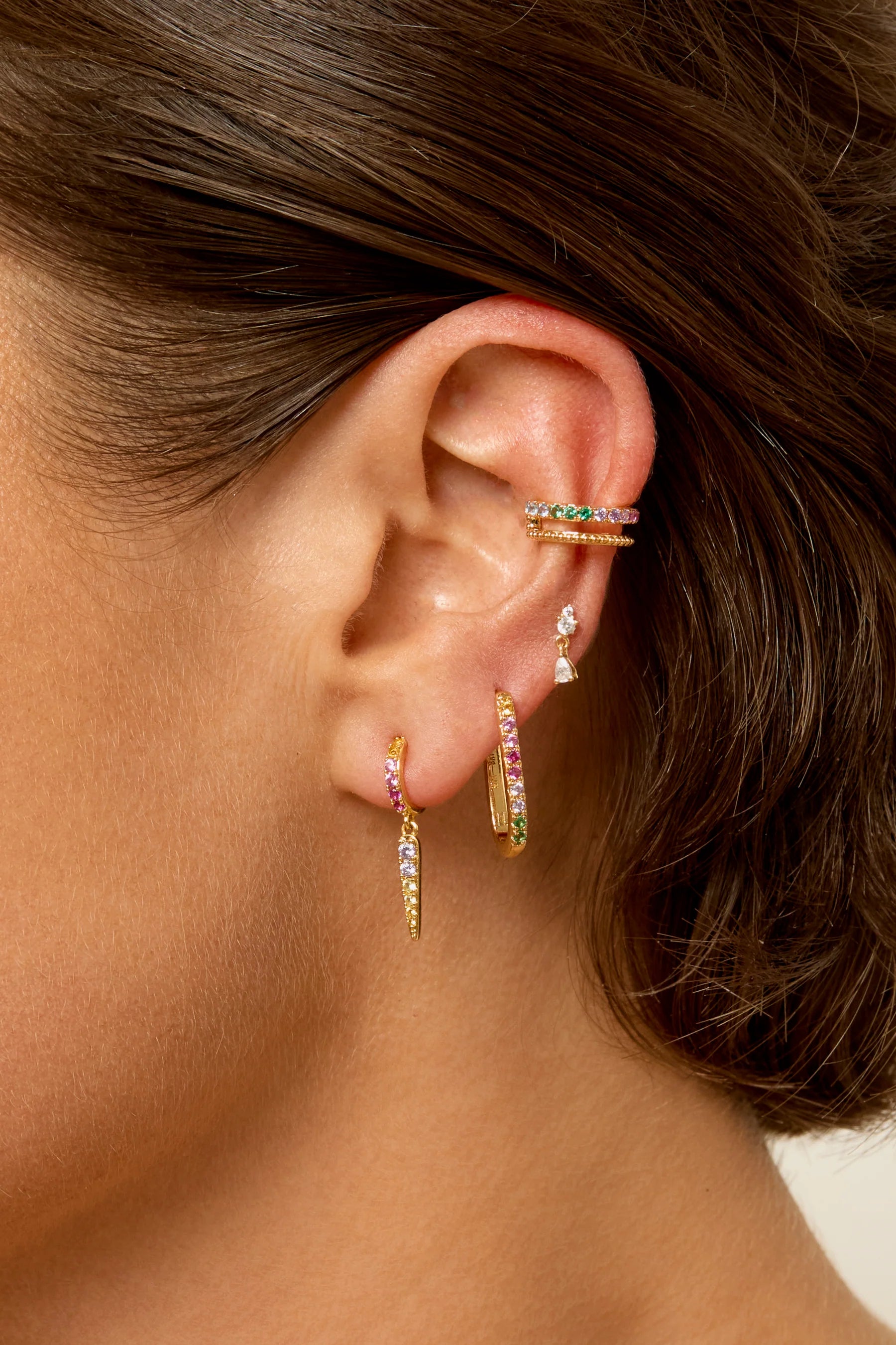 BOUCLES D'OREILLES - RAINBO SHINY JAZZY