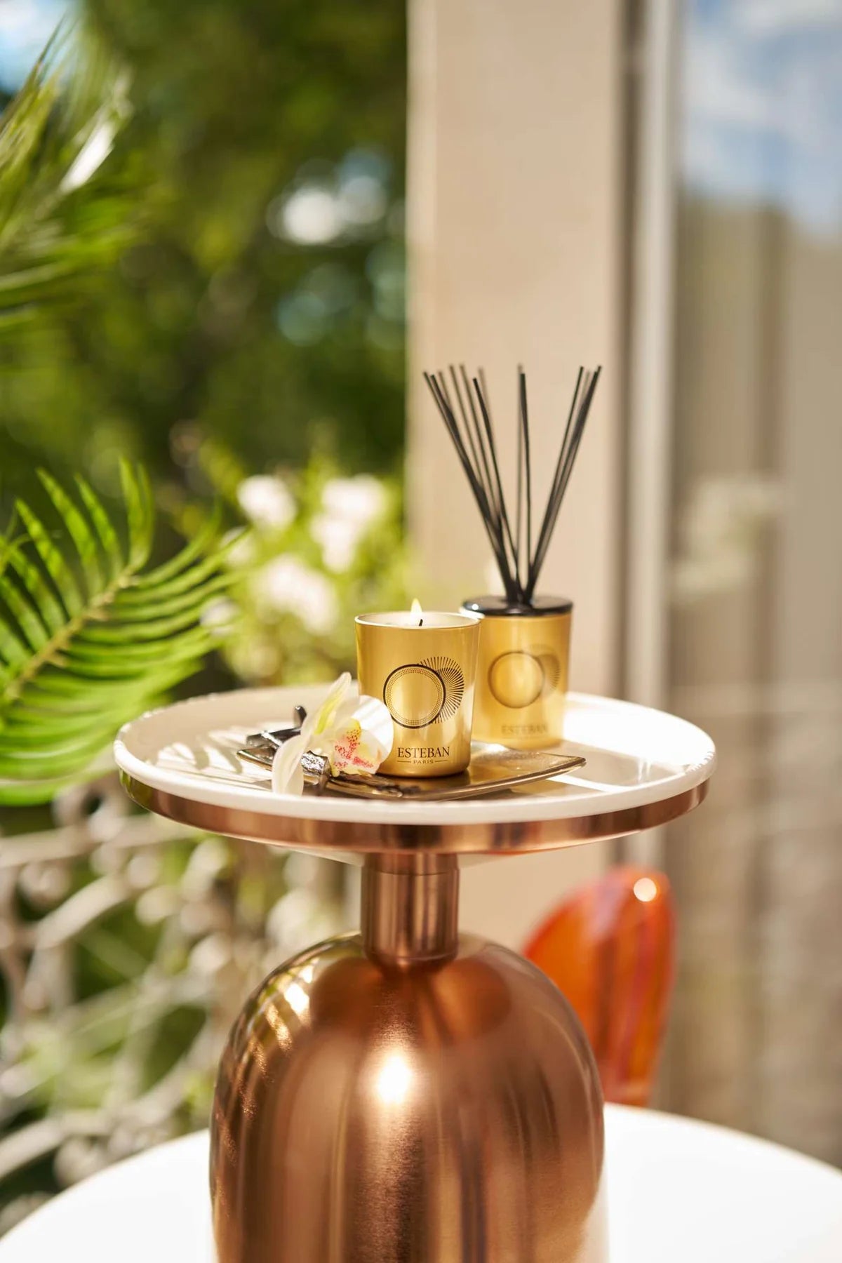 Bougie parfumée décorative - Ambre & Vanille étoilée - rechargeable - 180g