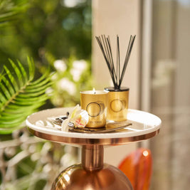 Bougie parfumée décorative - Ambre & Vanille étoilée - rechargeable - 180g