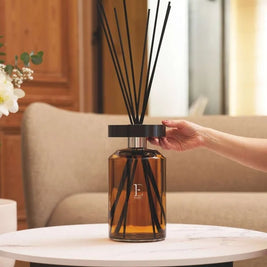 Bouquet parfumé ellipse - Teck & Tonka - Premium Edition - pré-rempli - rechargeable - 950mL