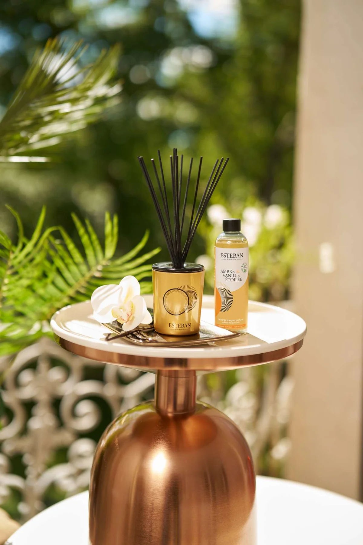 Bouquet parfumé décoratif - Ambre & Vanille étoilée - rechargeable - 100mL