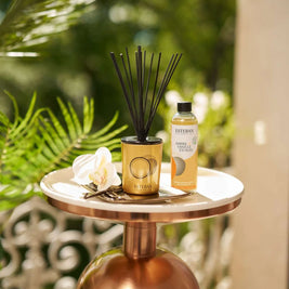 Bouquet parfumé décoratif - Ambre & Vanille étoilée - rechargeable - 100mL