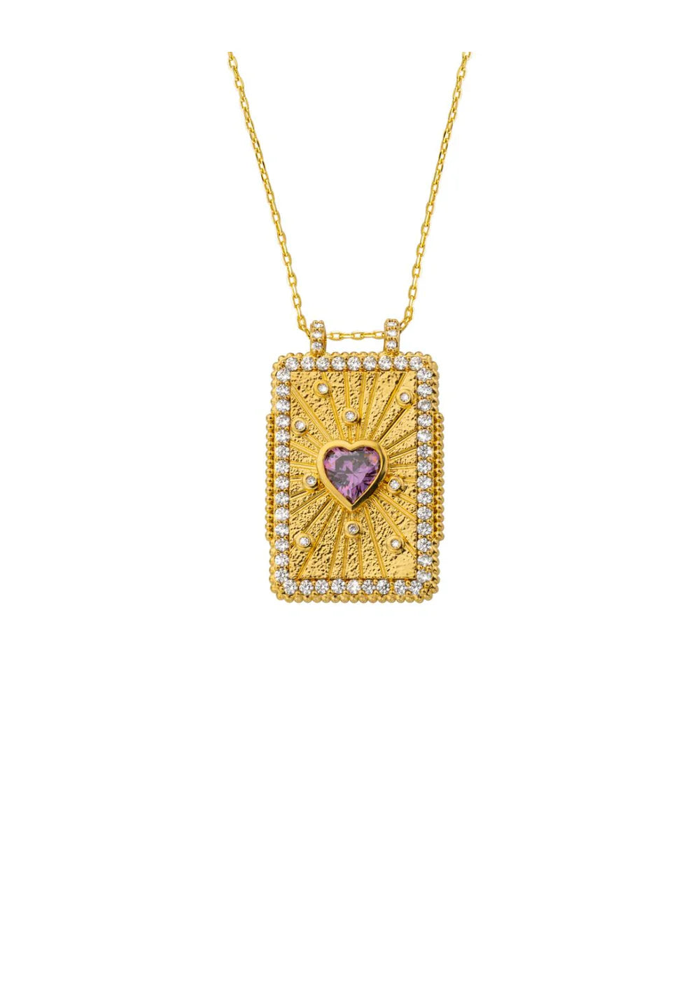 COLLIER - AMETHYST HEART BOHEME