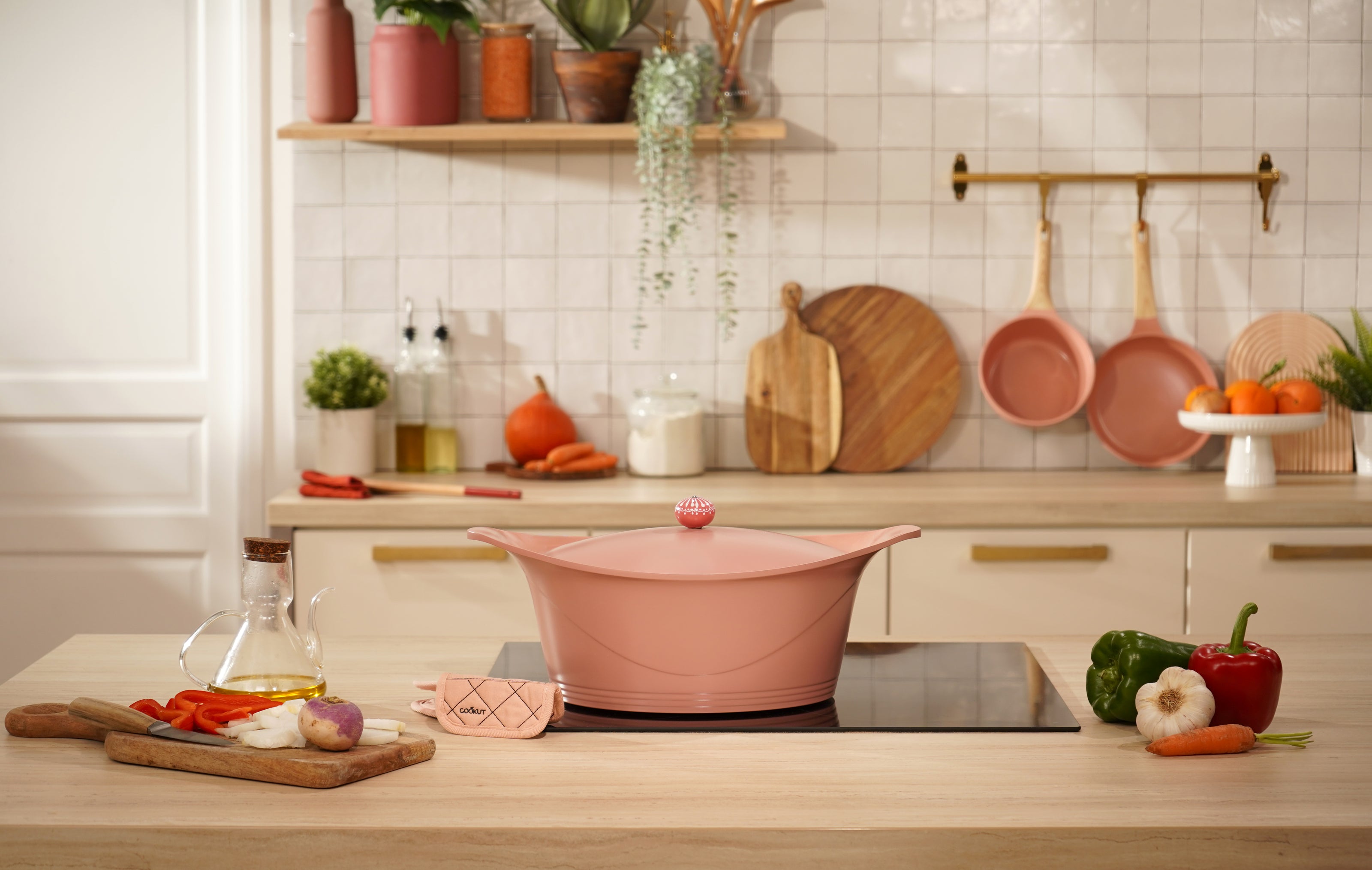 COOKUT Cocotte ovale 33cm ROSE